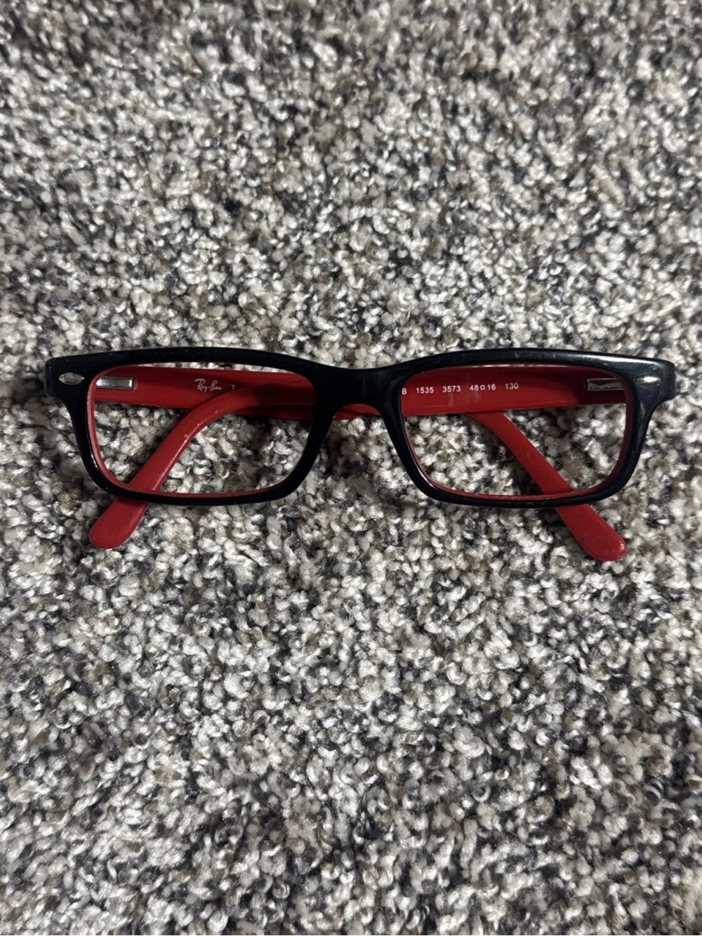 Ray Ban Junior RB1535 3573 Childrens Black & Red - Frames Only - 48-16-130